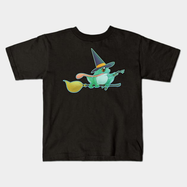 Frog wizard Kids T-Shirt by Itslukefromschool